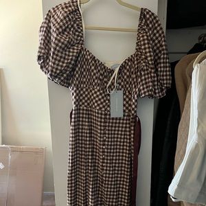 Antonio Melanie Plaid Dress Brand New Tags